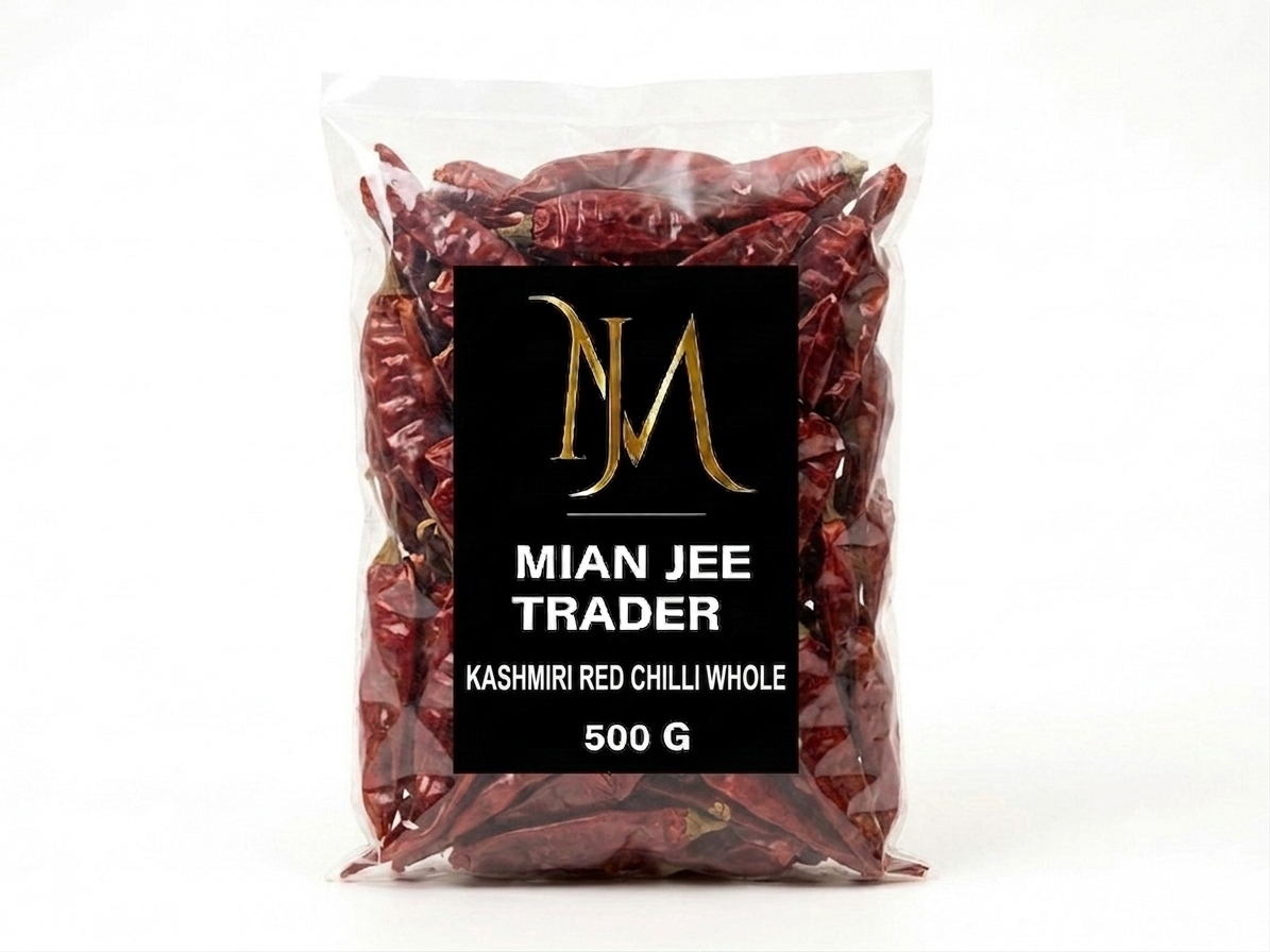 Mian Jee Traders Whole Kashmiri Red Chilli 500g