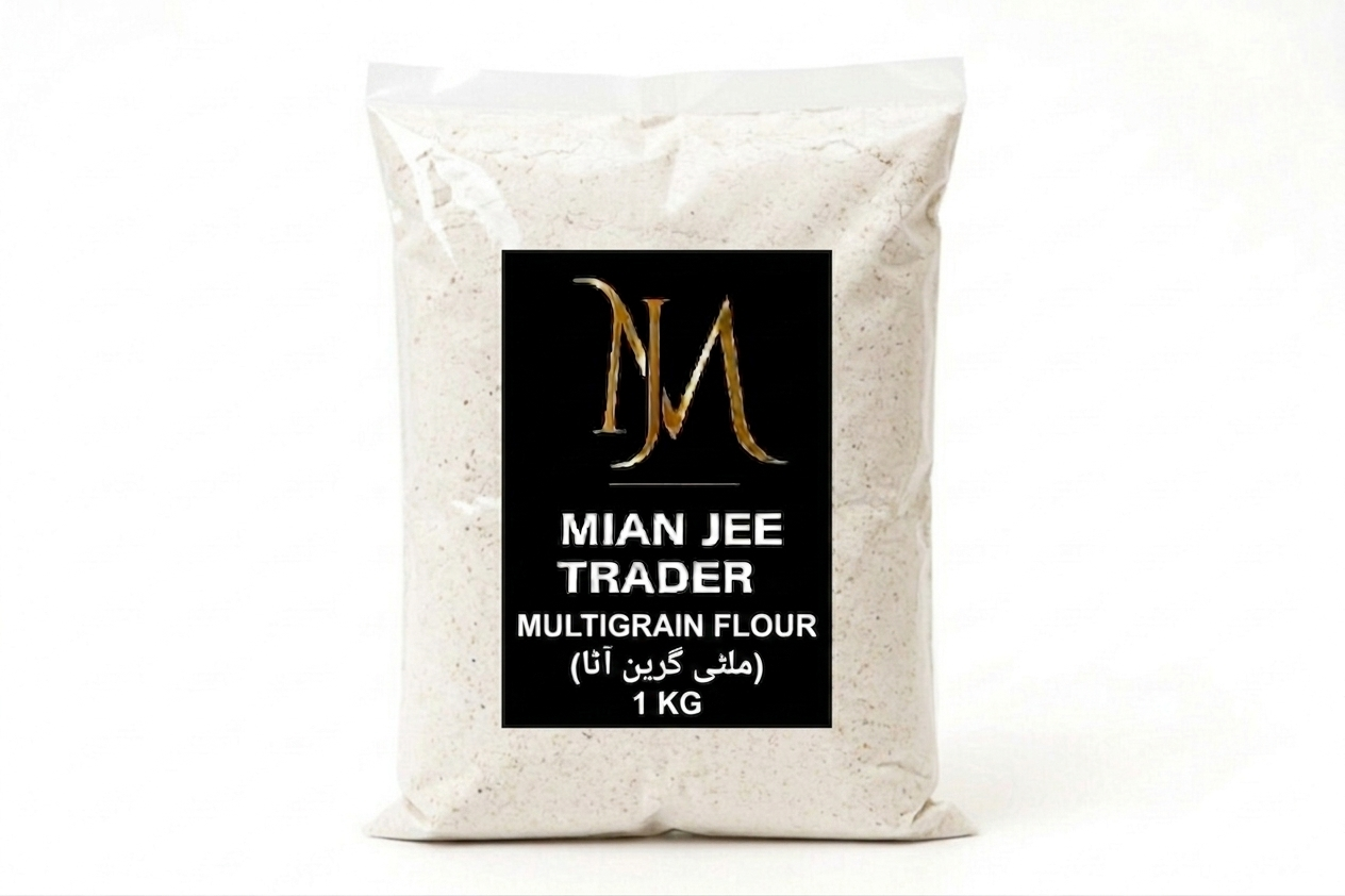 Mian Jee Trader Multigrain Flour 6-Grain Mix 1kg Bag.